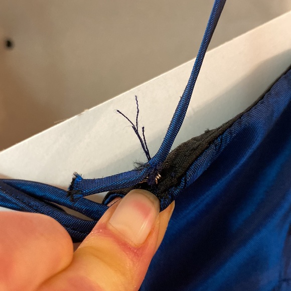 Grad dress, royal blue Faviana convertible lace-up back, sz 11/12 - Picture 8 of 12